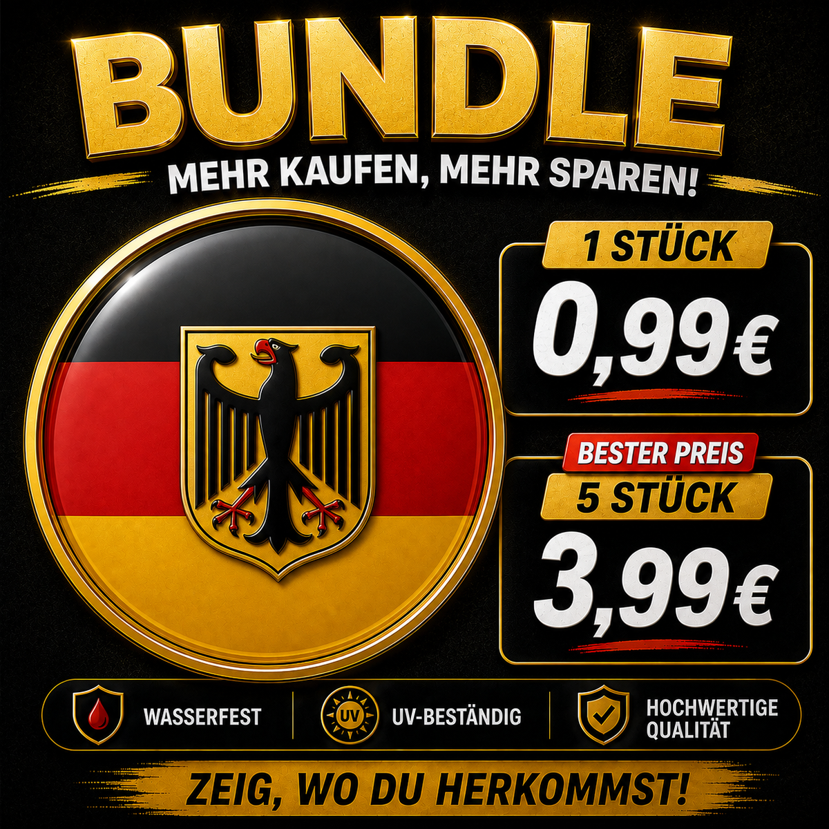 BUNDLE Deutschland mini Sticker